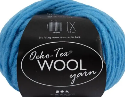 Uldgarn - L 50 M - Pind 8-9 - Turkis - 50 G