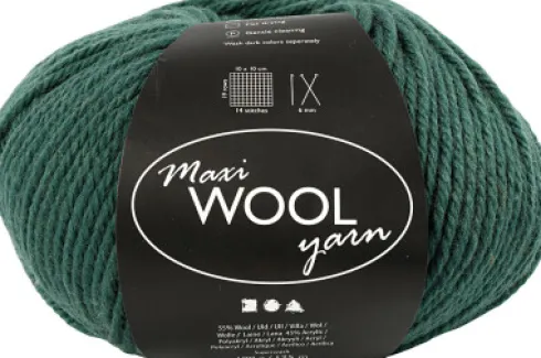 Uldgarn - Maxi Wool - L 125 M - Grøn - 100 G