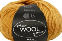 Uldgarn - Maxi Wool - L 125 M - Mørk Gul - 100 G