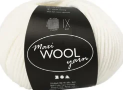 Uldgarn - Maxi Wool - L 125 M - Råhvid - 100 G