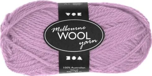 Uldgarn - Melbourne Wool - L 92 M - Rosa - 50 G
