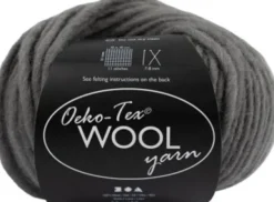 Uldgarn - Oeko Tex - L 50 M - Grå - 50 G