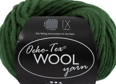 Uldgarn - Oeko Tex - L 50 M - Grøn - 50 G