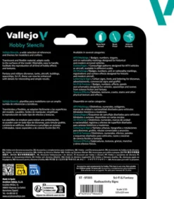 Vallejo - Hobby Stencils - Radioactivity Signs Skabelon