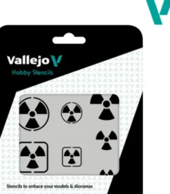 Vallejo - Hobby Stencils - Radioactivity Signs Skabelon