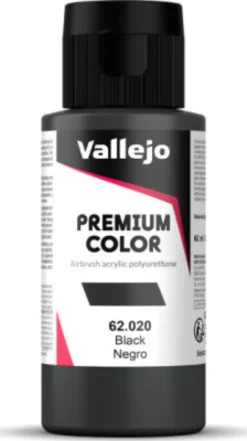 Vallejo - Premium Airbrush Maling - Sort 60 ML