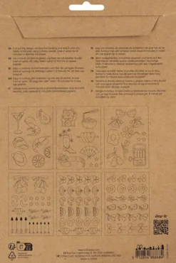 Vandopløselige Broderiark - Dekorative Motiver - A5 - Ark 148,5X210 MM - 6 Ark