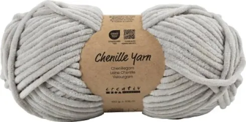 Velourgarn - L 105 M - Pind 5-6 - Grå - 100 G