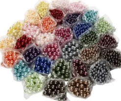 Voksperler - 6+10 MM - Hulstr. 1,5+2 MM - Forskellige Farver - 32X20 G