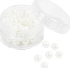 Voksperler - Ø 6 MM - Hulstr. 1,9 MM - Perlemor - 65Stk