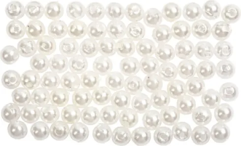 Voksperler - Ø 4 MM - Hulstr. 0,7 MM - Perlemor - 150 Stk