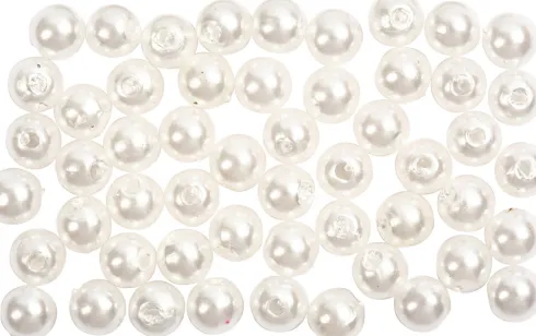 Voksperler - Ø 5 MM - Hulstr. 0,7 MM - Perlemor - 100 Stk