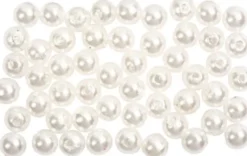 Voksperler - Ø 5 MM - Hulstr. 0,7 MM - Perlemor - 100 Stk