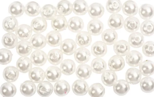 Voksperler - Ø 5 MM - Hulstr. 0,7 MM - Perlemor - 100 Stk