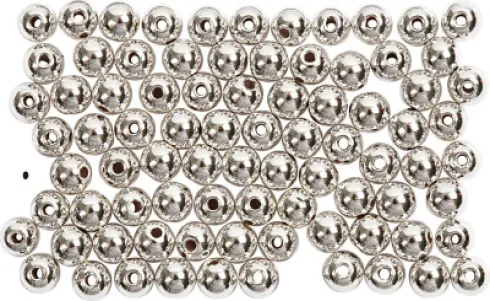 Voksperler - Ø 4 MM - Hulstr. 0,7 MM - Sølv - 150 Stk