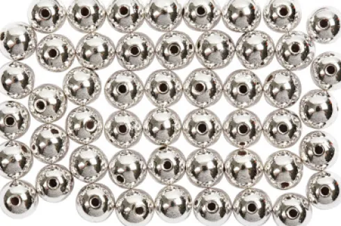 Voksperler - Ø 5 MM - Hulstr. 0,7 MM - Sølv - 100 Stk