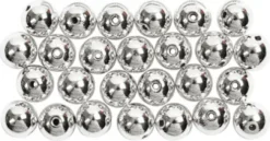 Voksperler - Ø 8 MM - Hulstr. 1 MM - Sølv - 50 Stk