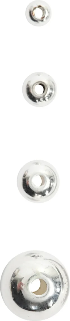 Voksperler - Ø 8 MM - Hulstr. 1 MM - Sølv - 50 Stk