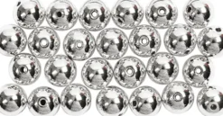 Voksperler - Ø 8 MM - Hulstr. 1 MM - Sølv - 50 Stk