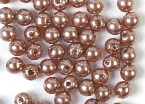 Voksperler Til Smykker - Brun - 4 MM - 500 G