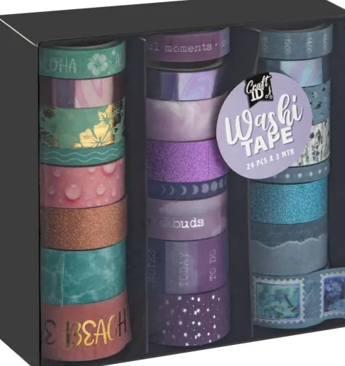 Washi Tape Sæt Med Mønstre - Overraskelse - 24 Stk. - Craft Id
