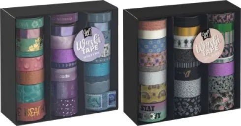 Washi Tape Sæt Med Mønstre - Overraskelse - 24 Stk. - Craft Id
