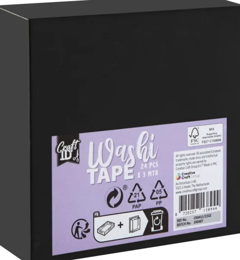 Washi Tape Sæt Med Mønstre - Overraskelse - 24 Stk. - Craft Id