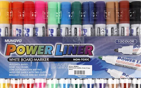 Whiteboardmarker - Tykkelse 4 MM - Assorterede Farver - 12 Stk
