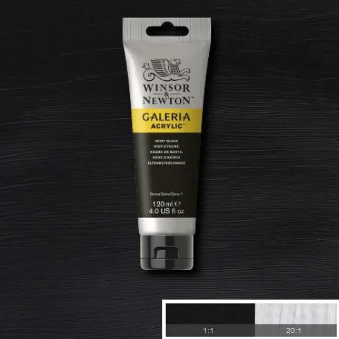 Winsor & Newton Akrylmaling - Galeria - Sort 120 ML