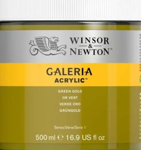 Winsor & Newton - Akrylmaling - Green Gold 500 ML