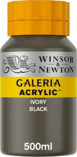 Winsor & Newton - Akrylmaling - Ivory Black 500 ML