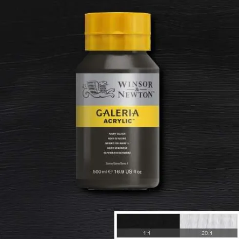 Winsor & Newton - Akrylmaling - Ivory Black 500 ML