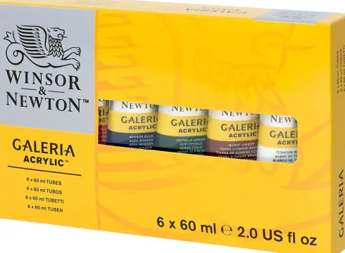Winsor & Newton - Akrylmaling Sæt - 6X60 ML