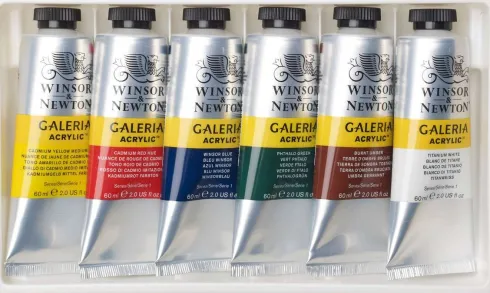 Winsor & Newton - Akrylmaling Sæt - 6X60 ML
