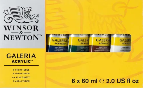 Winsor & Newton - Akrylmaling Sæt - 6X60 ML