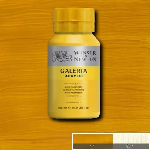 Winsor & Newton - Akrylmaling - Transparent Gul 500 ML
