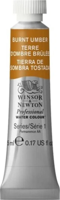 Winsor & Newton - Akvarelfarve - Burnt Umber 5 ML