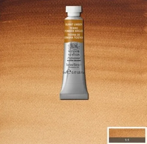 Winsor & Newton - Akvarelfarve - Burnt Umber 5 ML