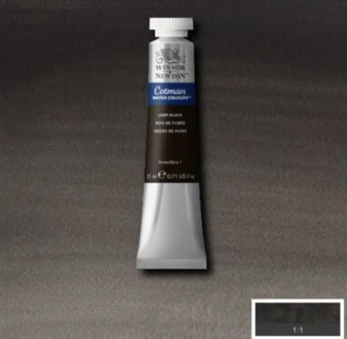 Winsor & Newton - Akvarelfarve - Cotman - Lamp Black 21 ML