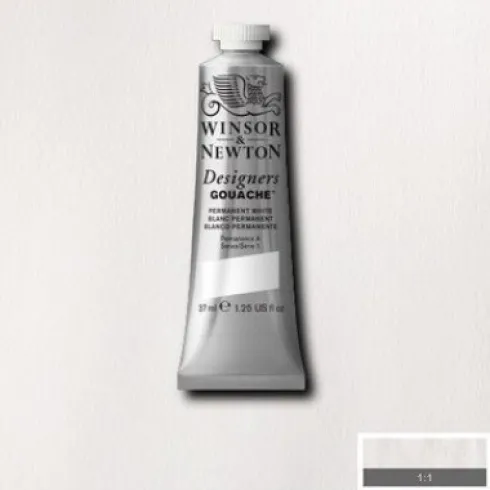 Winsor & Newton - Akvarelfarve - Gouache - Permanent White 37 ML