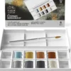 Winsor & Newton - Akvarelfarve Pan Sæt - 9 Dele - Metallic Pocket