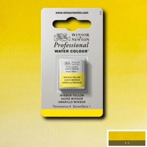 Winsor & Newton - Akvarelfarve 1/2 Pan - Winsor Yellow