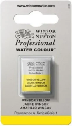 Winsor & Newton - Akvarelfarve 1/2 Pan - Winsor Yellow