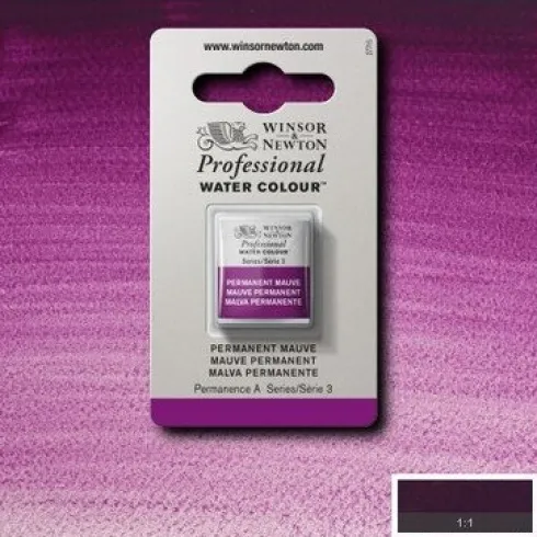 Winsor & Newton - Akvarelfarve 1/2 Pan - Permanent Mauve