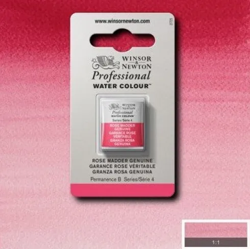 Winsor & Newton - Akvarelfarve 1/2 Pan - Rose Madder Genuine