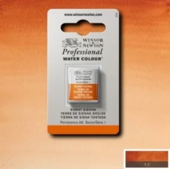 Winsor & Newton - Akvarelfarve 1/2 Pan - Burnt Sienna