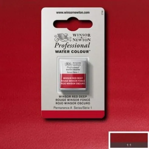 Winsor & Newton - Akvarelfarve 1/2 Pan - Winsor Red Deep