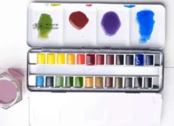 Winsor & Newton - Akvarelfarve Sæt - Lightweight Sketchers Box - 24 Farver