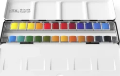 Winsor & Newton - Akvarelfarve Sæt - Lightweight Sketchers Box - 24 Farver