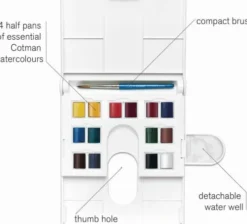 Winsor & Newton - Akvarelfarve Sæt - The Compact Set - 14 Farver